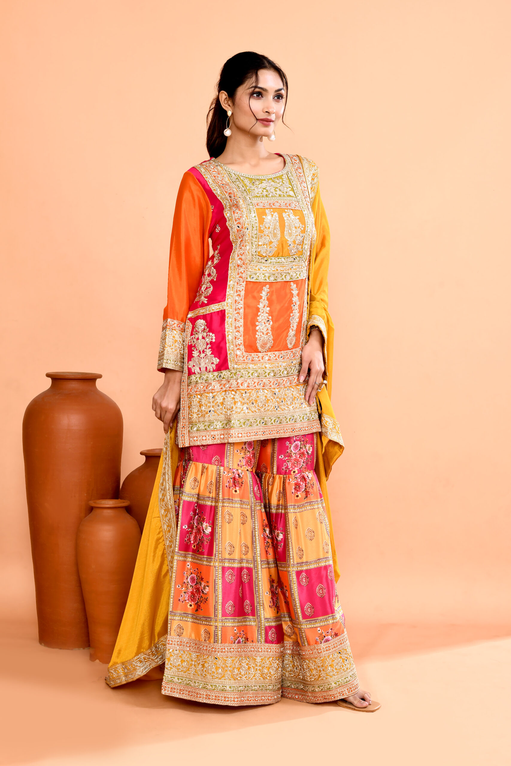 Royal Blue Pre-Stitched Draped Saree - Image 2