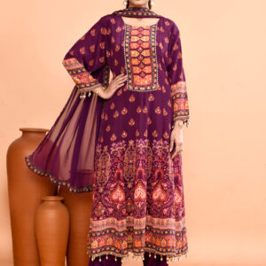 Purple Anarkali Suit Set