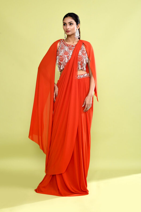 Scarlet Empress Drape Saree