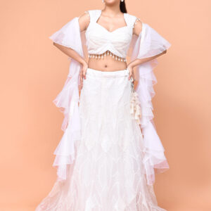 Ivory Whisper Ruffle Set