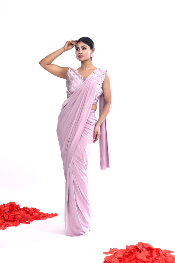 Lavender Mist Drape Saree