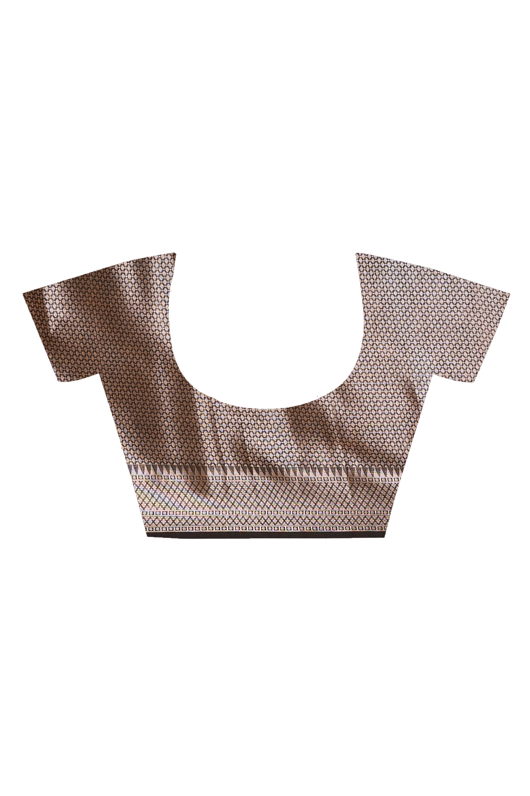 Black Handloom Open Par Border Saree - Image 6
